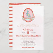 Ostereier-Jagd Frühlingssonne Party Einladung (Vorne/Hinten)