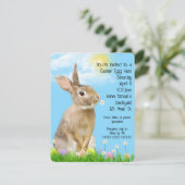 Ostereier-Jagd mit Sonnenschein Einladung (Stehend Vorderseite)