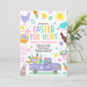 Ostereier-Jagd Ostereier Veranstaltung Frühjahr Pa Einladung (Stehend Vorderseite)
