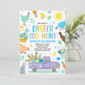 Ostereier-Jagd Ostereier Veranstaltung Frühjahr Pa Einladung (Stehend Vorderseite)