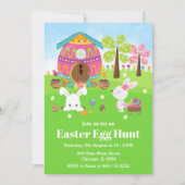 Ostereier Jagd Party Bunny Rabbits Einladung (Vorderseite)