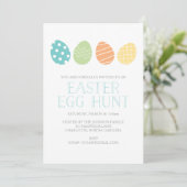 Ostereier Jagd Party Einladung Blaue (Stehend Vorderseite)