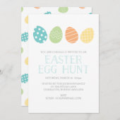 Ostereier Jagd Party Einladung Blaue (Vorne/Hinten)