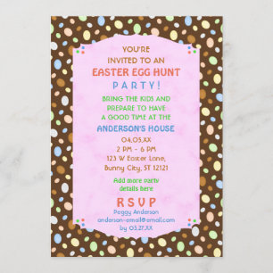 Ostereier-Jagd Party Elegantes Retro-Banner Einladung