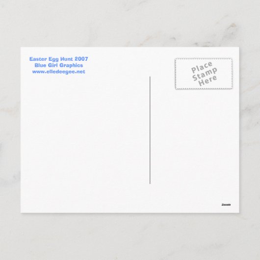 Ostereier Jagd Postkarte (Rückseite)