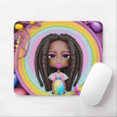 Ostereier Jagd Schwarzes Girl Magic Melanin Girls Mousepad (Mit Mouse)