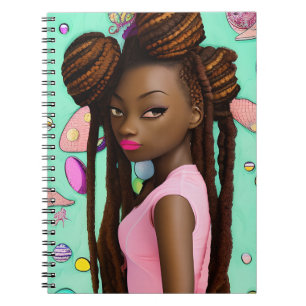Ostereier Jagd Schwarzes Girl Magic Melanin Girls Notizblock