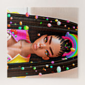 Ostereier Jagd Schwarzes Girl Magic Melanin Girls Puzzle (Horizontal)