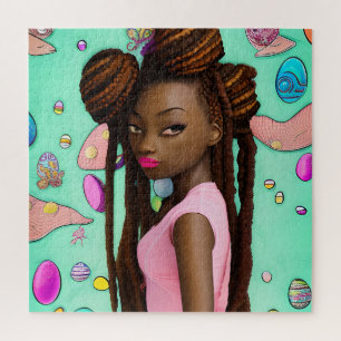 Ostereier Jagd Schwarzes Girl Magic Melanin Girls  Puzzle