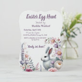 Ostereier Jagd Sonnige Einladung (Stehend Vorderseite)