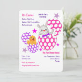 Ostereier Jagd Spaß Kinder Party lädt ein Einladung (Stehend Vorderseite)