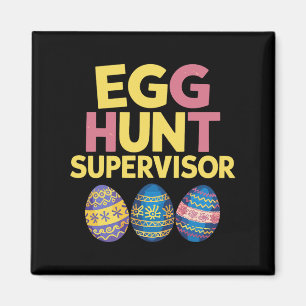 Ostereier Jagd Supervisor Funny Mama Vater Männer  Magnet