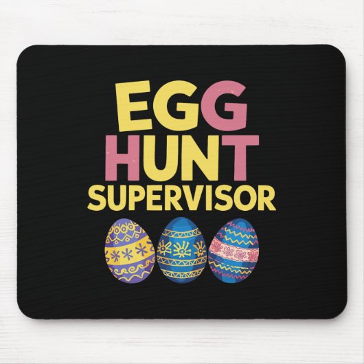 Ostereier Jagd Supervisor Funny Mama Vater Männer  Mousepad (Vorne)