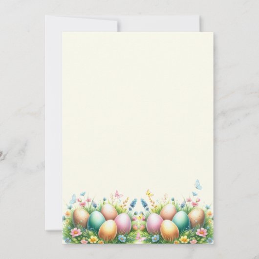 Ostereier-Jagd und Brunch Einladung (Rückseite)