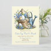 Ostereier-Jagd und Brunch Einladung (Stehend Vorderseite)