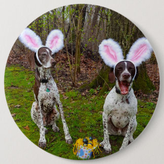 Ostereier Jagd und Party Hunde große runde Taste Button