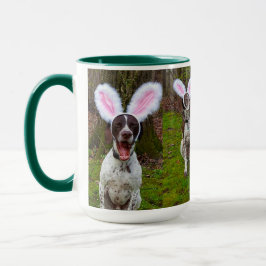 Ostereier Jagd und Party Hunde Zwei Tone Tasse