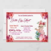 Ostereier Jagd Wasserfarbe Blumengeblümte Kind Ein Mitteilungskarte (Vorderseite)