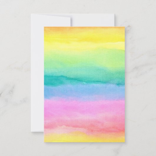 Ostereier Jagd Wasserfarben Einladung (Rückseite)