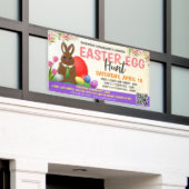 Ostereier-Jagdbanner mit qr-Code Banner (Äußeres Gebäude)