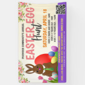 Ostereier-Jagdbanner mit qr-Code Banner (Vertikal)