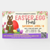 Ostereier-Jagdbanner mit qr-Code Banner (Horizontal)