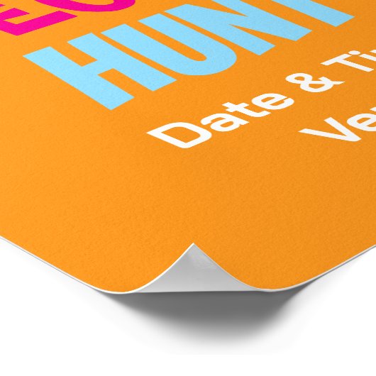 Ostereier-Jagdplakat, Geeignete Osterveranstaltung Poster (Ecke)