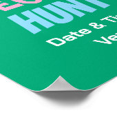 Ostereier-Jagdplakat, Geeignete Osterveranstaltung Poster (Ecke)