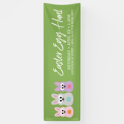 Ostereier-Jagdwerbung - Niedliche Kaninchen Banner (Vertikal)