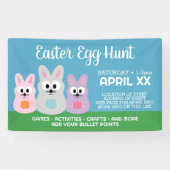 Ostereier-Jagdwerbung - Niedliche Kaninchen Banner (Horizontal)