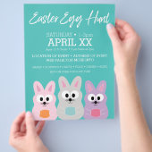 Ostereier-Jagdwerbung - Niedliche Kaninchen Flyer (Hand)