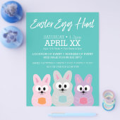 Ostereier-Jagdwerbung - Niedliche Kaninchen Flyer (Einzeln)