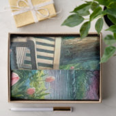 Ostereier jagen Kinder und rosa Tulpen Seidenpapier (Geschenk)