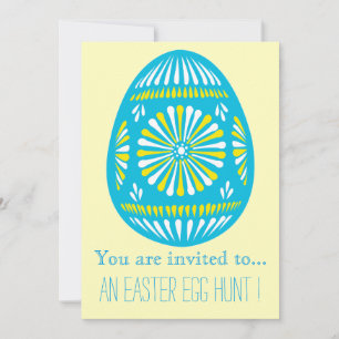 Ostereier Jagen Osterfest Party gemustert Ostern E Einladung