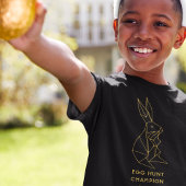 Ostereier Jagen Personalisiert Schwarzes Bunny T-Shirt