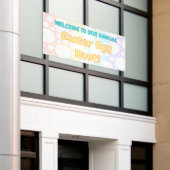 Ostereier jagen! Regenbogenbanner Banner (Äußeres Gebäude)