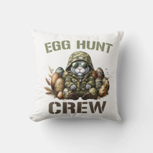 Ostereier-Jäger-Crew-Camo-Jagd-Ostertag-T-Shirt Kissen