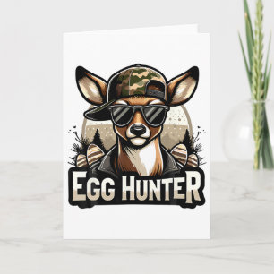 Ostereier-Jäger-Hirsch-Bock-Byckward-Mütze-Hirschj Karte