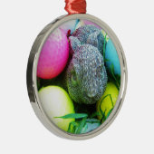 Ostereier, Kaninchen, Golfplätze Ornament Aus Metall (Rechts)