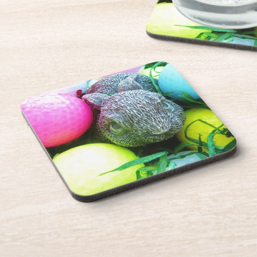 Ostereier, Kaninchen, Golfplätze Untersetzer (Linke Seite)