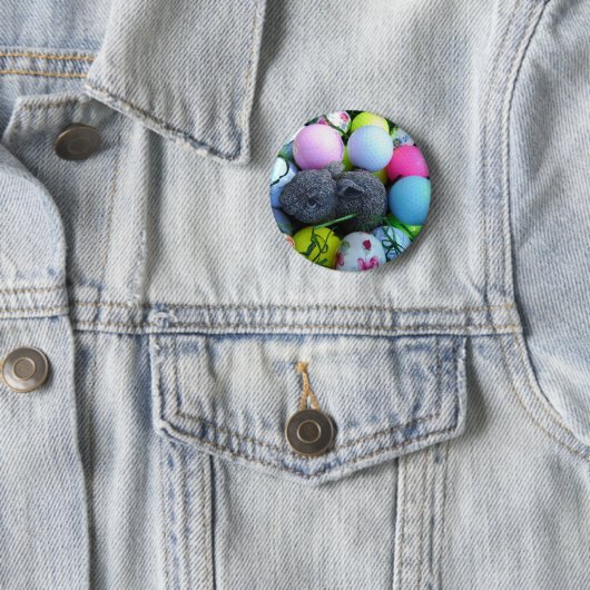 Ostereier, Kaninchengolfbälle Button (Beispiel)