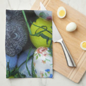 Ostereier, Kaninchengolfbälle Geschirrtuch (Viertel Falte)