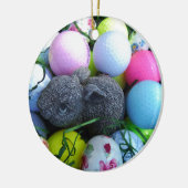 Ostereier, Kaninchengolfbälle Keramik Ornament (Links)