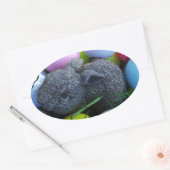 Ostereier, Kaninchengolfbälle Ovaler Aufkleber (Umschlag)