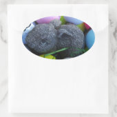 Ostereier, Kaninchengolfbälle Ovaler Aufkleber (Tasche)