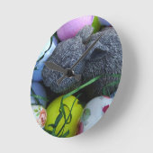 Ostereier, Kaninchengolfbälle Runde Wanduhr (Winkel)