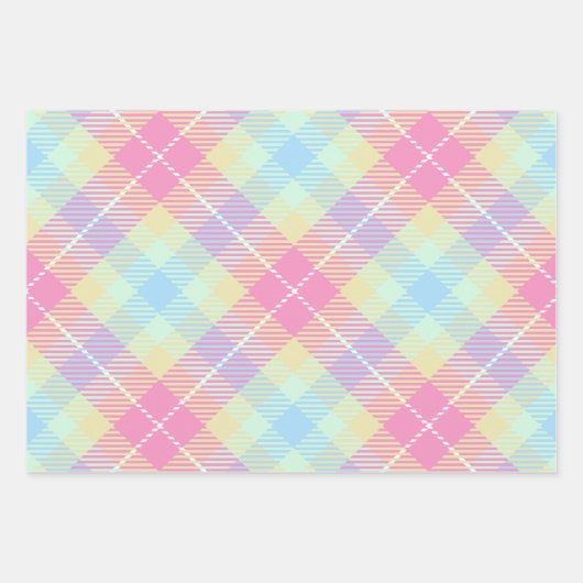 Ostereier Kariert Geschenkpapier Set (Vorderseite 2)