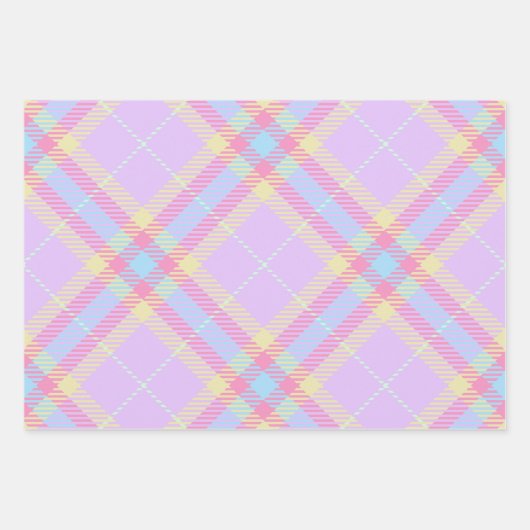 Ostereier Kariert  Geschenkpapier Set (Vorderseite)