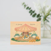 Ostereier Karussell Vintag Ostern Feiertagspostkarte (Stehend Vorderseite)