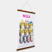 Ostereier Kinder Wandteppich Mit Holzrahmen (Gewinkelt)